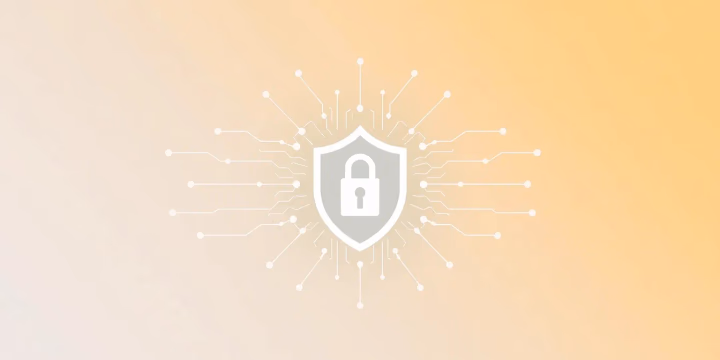 Abstract illustration of AI and data security concepts
