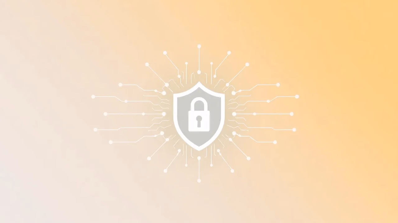 Abstract illustration of AI and data security concepts