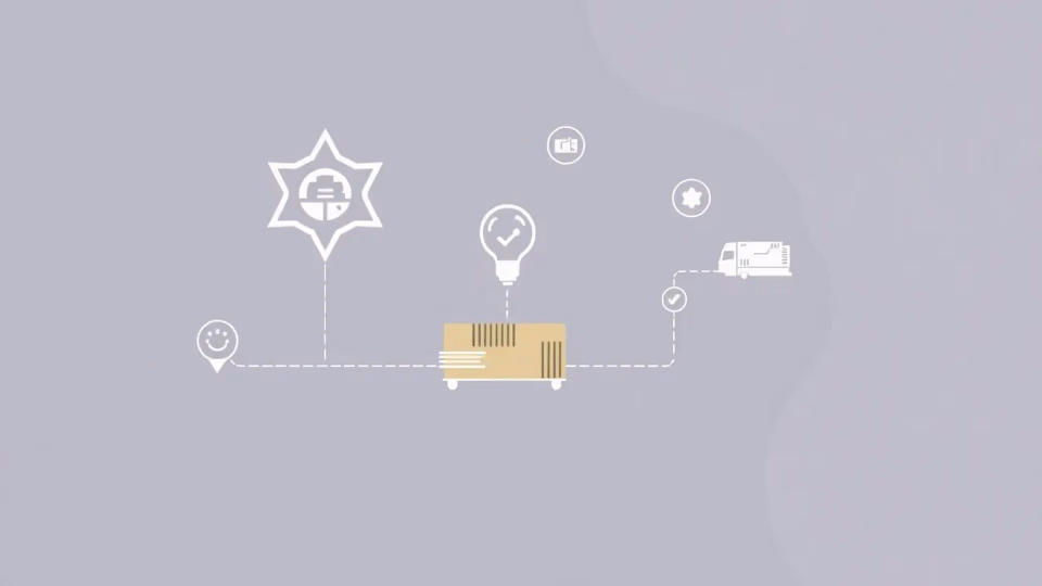 Technische Illustration der Künstlichen Intelligenz in der Supply Chain