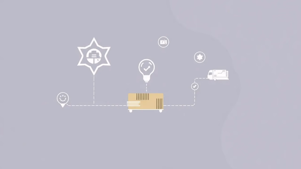 Technische Illustration der Künstlichen Intelligenz in der Supply Chain