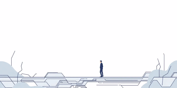 Ethische Implikationen von KI in der Psychologie, technische Illustration