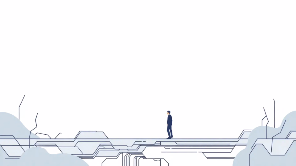 Ethische Implikationen von KI in der Psychologie, technische Illustration