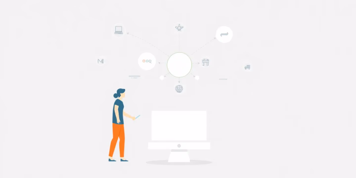 Technische Illustration zur unterstützenden KI-gestützten Beratung