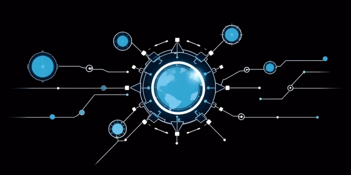 Illustration von KI-Technologien in der Weltraumforschung