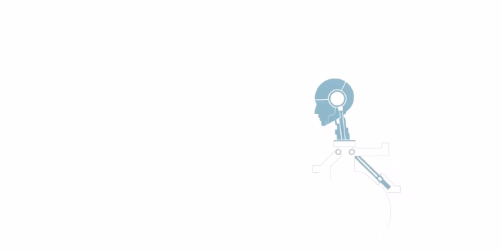 Technische Illustration der verkörperten KI-Technologie