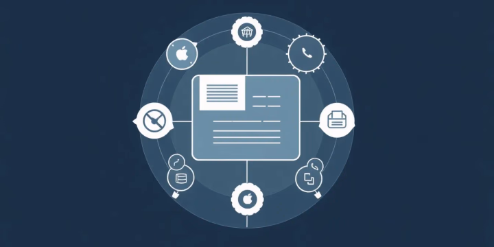 Technische Illustration von Kontextueller KI-Optimierung