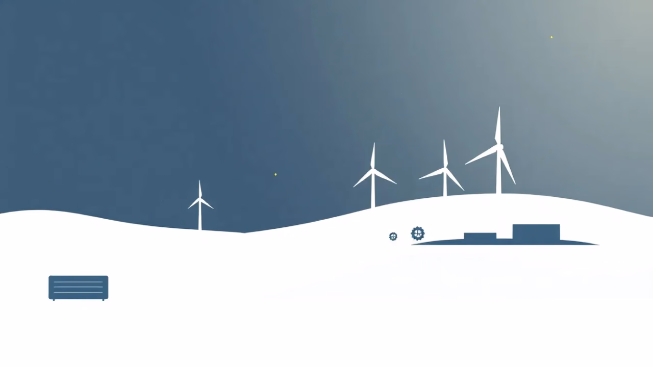Technische Illustration zur Rolle der Künstlichen Intelligenz in der Energiewende