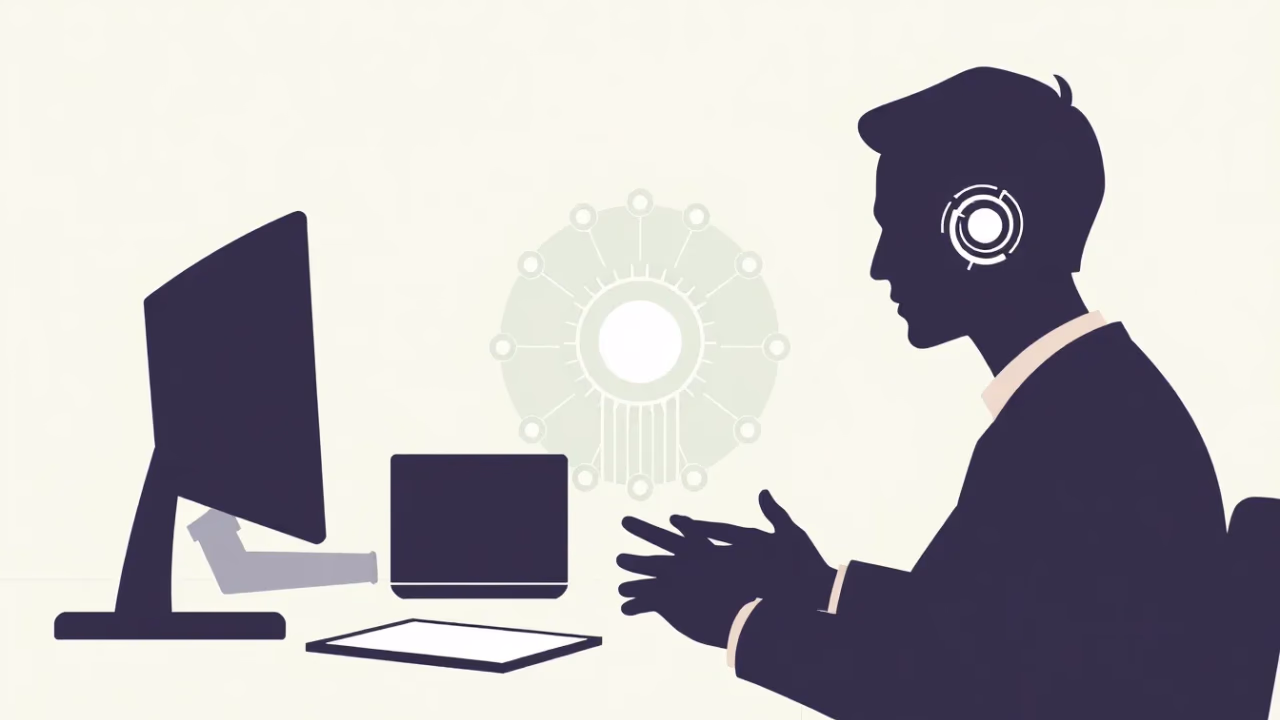 Grafische Darstellung von Künstlicher Intelligenz in der Medienproduktion