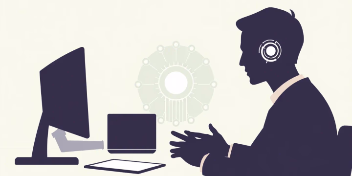 Grafische Darstellung von Künstlicher Intelligenz in der Medienproduktion