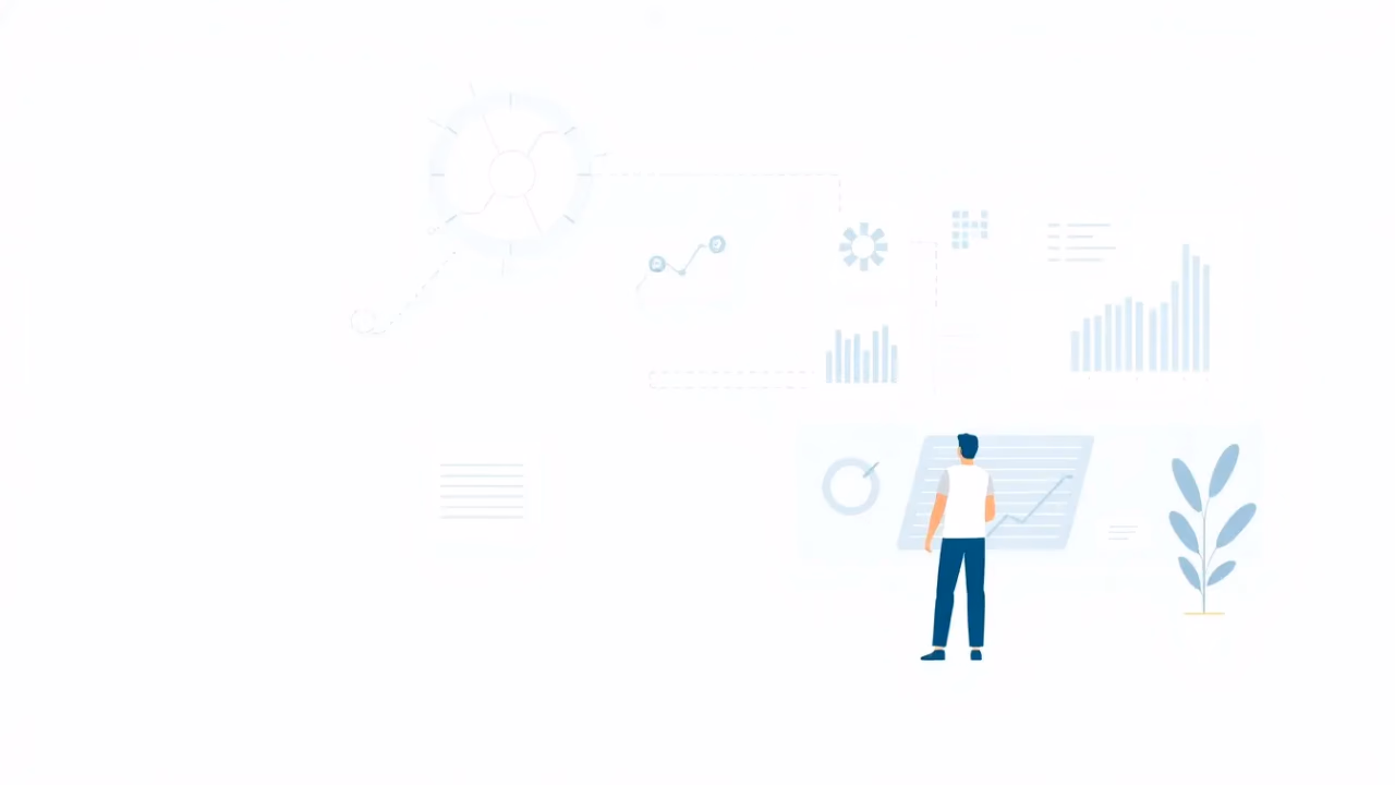 Abstrakte technische Illustration von KI-gestützten Kundeninsights