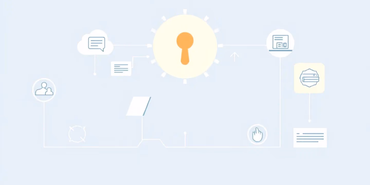 Technische Illustration zur intelligenten Vertragsverwaltung