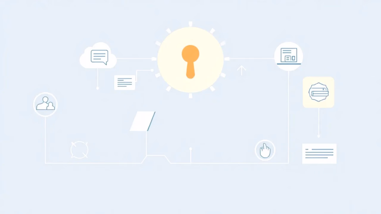 Technische Illustration zur intelligenten Vertragsverwaltung