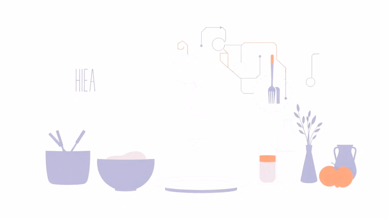 Illustration von KI-Anwendungen in der Gastronomie