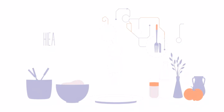Illustration von KI-Anwendungen in der Gastronomie