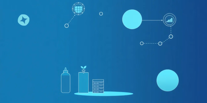 Technische Illustration zur AI-gestützten Risikobewertung in der Lebensmittelindustrie