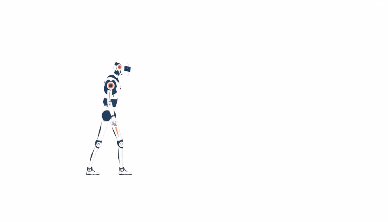 Technische Illustration von adaptiven Agenten in der Robotik