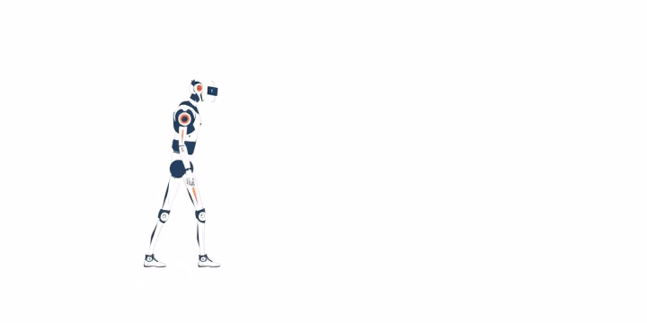 Technische Illustration von adaptiven Agenten in der Robotik