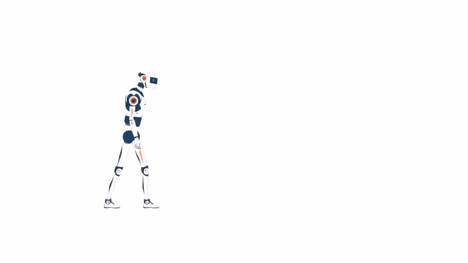 Technische Illustration von adaptiven Agenten in der Robotik
