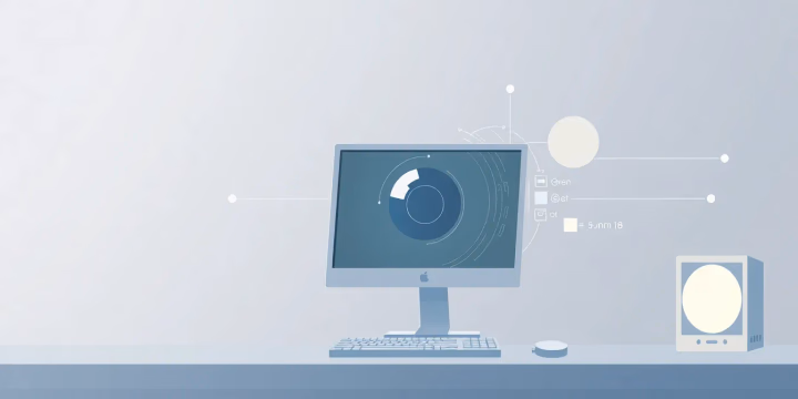 Abstrakte technische Illustration zur adaptiven Computer Vision