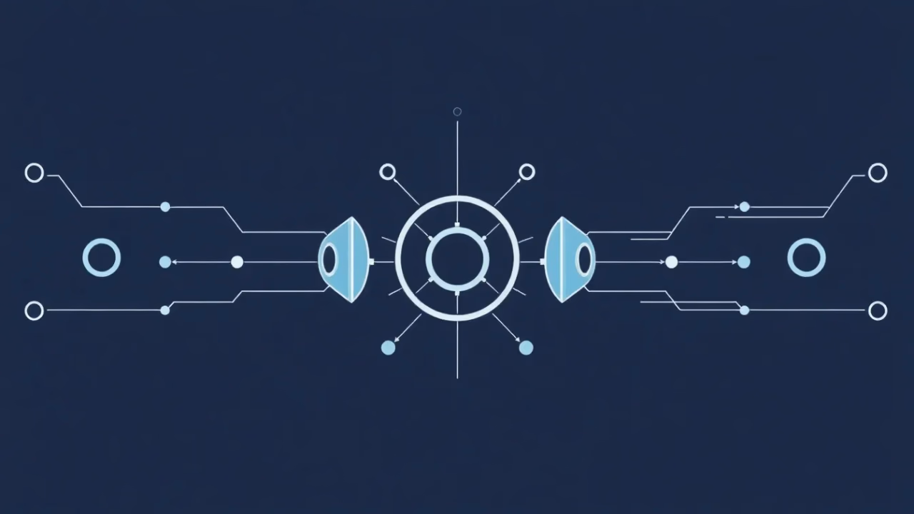 Technische Illustration des adaptiven Lernens in KI