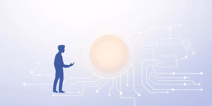 Technische Illustration von adaptierten Lernstrategien in der KI