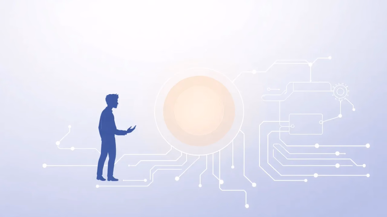 Technische Illustration von adaptierten Lernstrategien in der KI