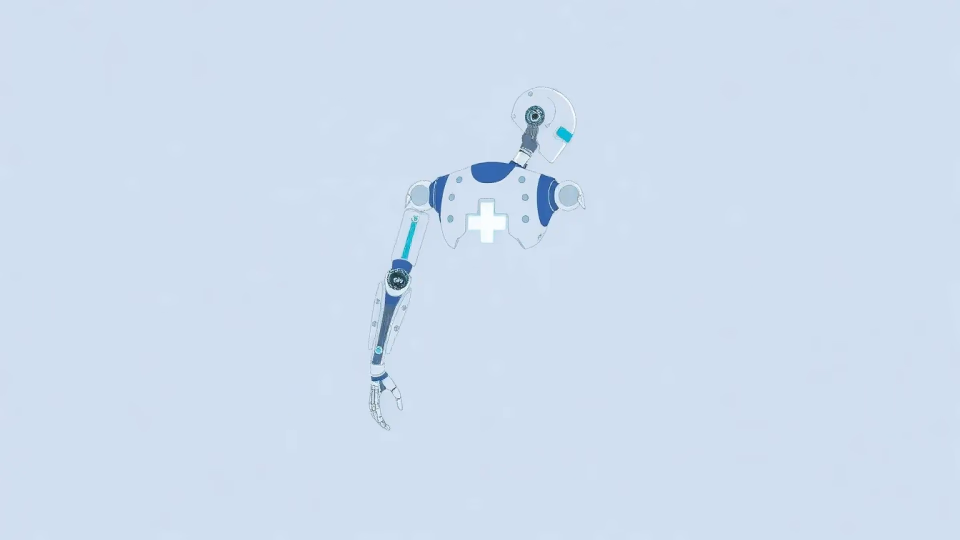 Technologische Illustration von adaptiver Robotik in der Medizin