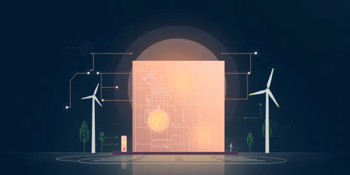 Technische Illustration zur AI-gesteuerten Energieoptimierung