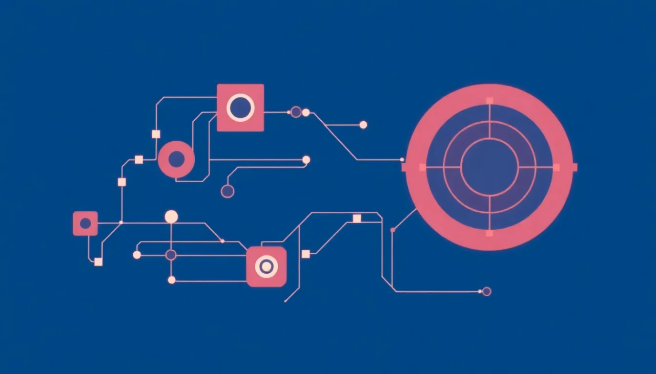 Illustration zur automatischen Entscheidungsfindung mit KI