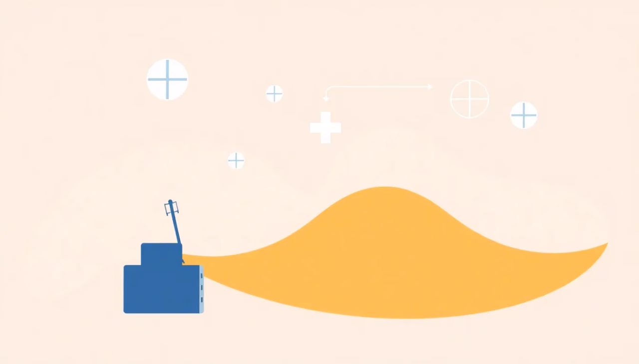 Technologische Illustration von automatisierten Lernmodellen im Gesundheitswesen