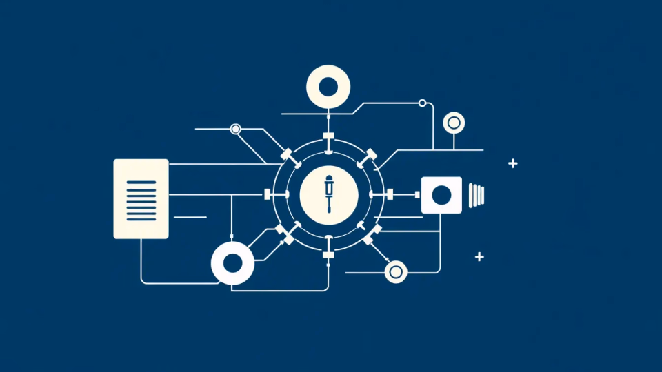Technische Illustration zur automatisierten Sprachsynthese mit KI