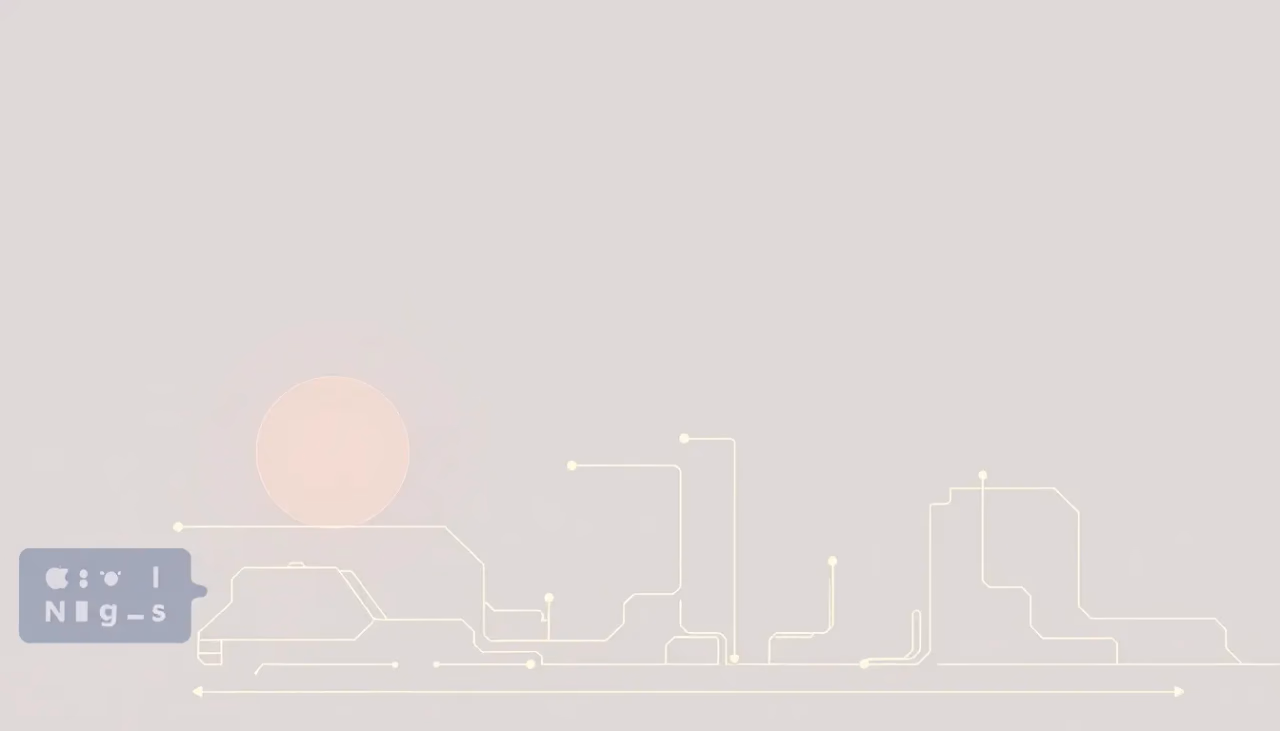 Illustration von automatisierter Textanalyse, abstrahiert und modern