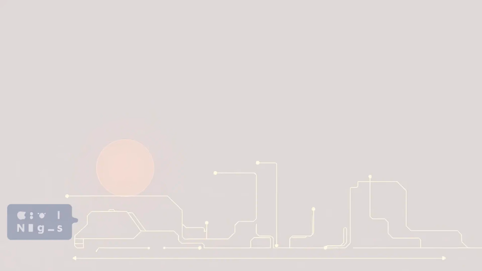 Illustration von automatisierter Textanalyse, abstrahiert und modern