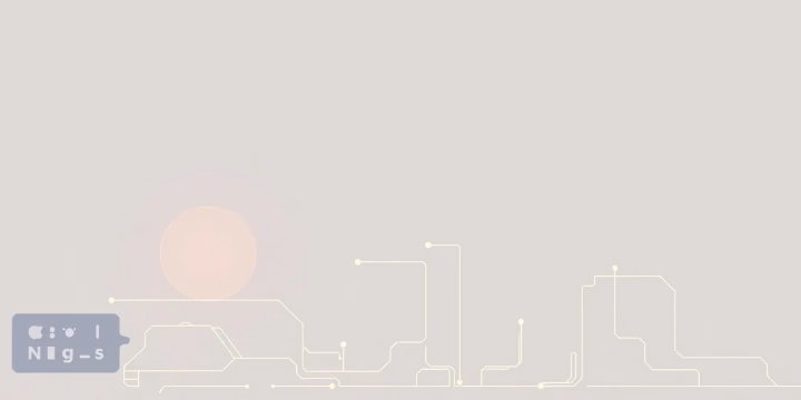 Illustration von automatisierter Textanalyse, abstrahiert und modern
