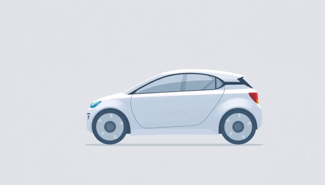 Technische Darstellung autonomer Fahrzeuge mit KI-Technologie