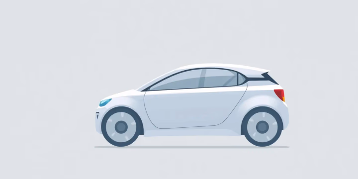 Technische Darstellung autonomer Fahrzeuge mit KI-Technologie