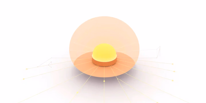 Technische Illustration zu autonomen Sensornetzwerken