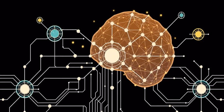 Technische Darstellung von biologisch inspirierter künstlicher Intelligenz