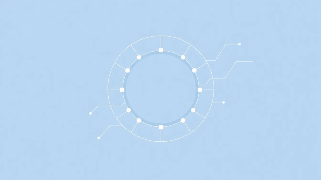 Minimalistische technische Darstellung der Datenqualität in der KI