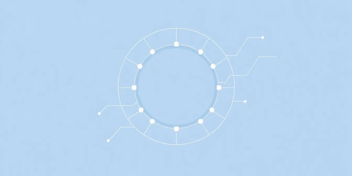 Minimalistische technische Darstellung der Datenqualität in der KI