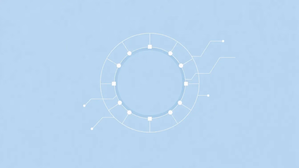 Minimalistische technische Darstellung der Datenqualität in der KI