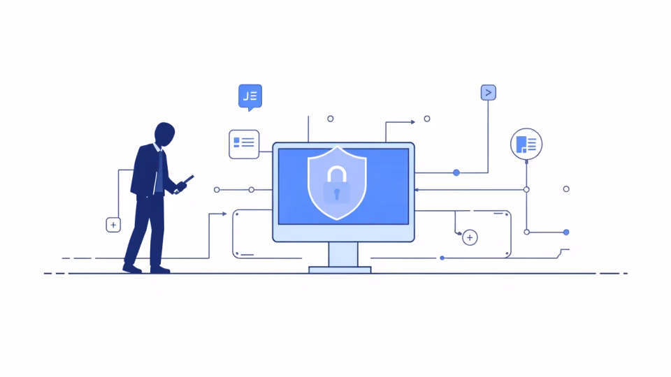 Illustration zur Datensicherheit in der KI-Entwicklung