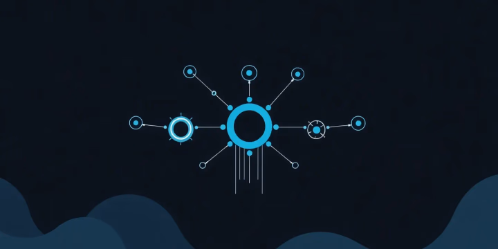 Technische Illustration von verteilten KI-Systemen