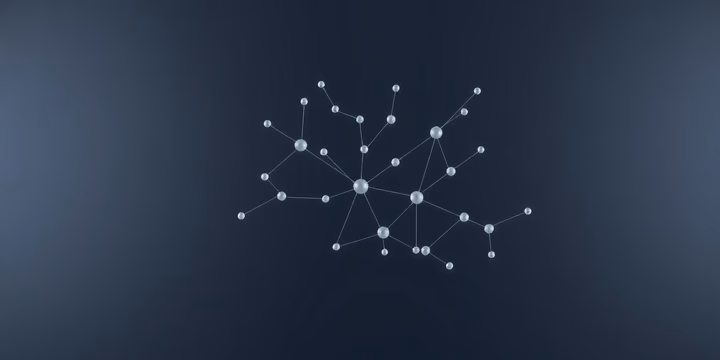 Technische Darstellung eines künstlichen neuronalen Netzwerks