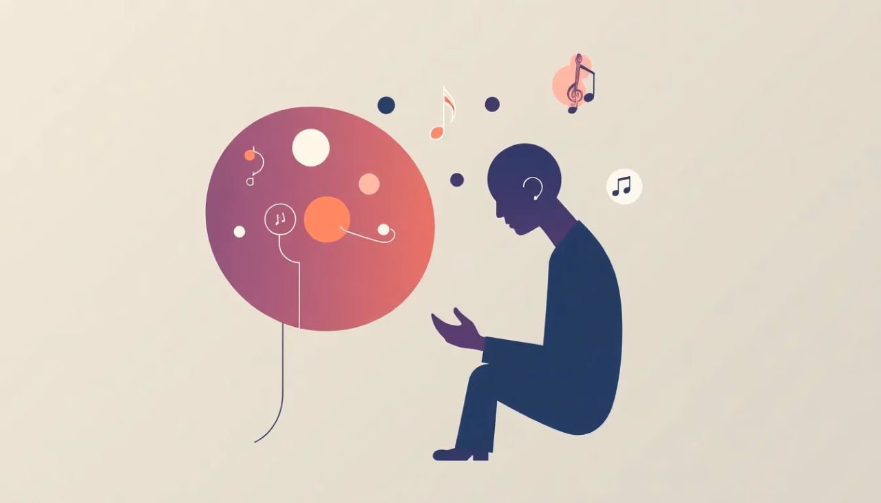 Emotionale Künstliche Intelligenz in der Musikproduktion - Technische Illustration