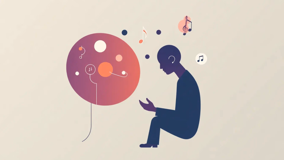 Emotionale Künstliche Intelligenz in der Musikproduktion - Technische Illustration