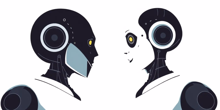 Emotionale Robotik in der Pflege, technische Illustration