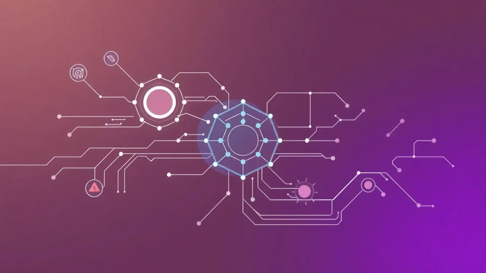 Illustration der erklärbaren Künstlichen Intelligenz mit technischen Elementen.