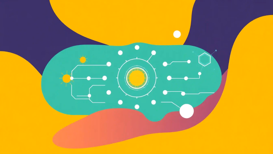 Illustration von erklärbarer Künstlicher Intelligenz - technisch abstrakt und klar