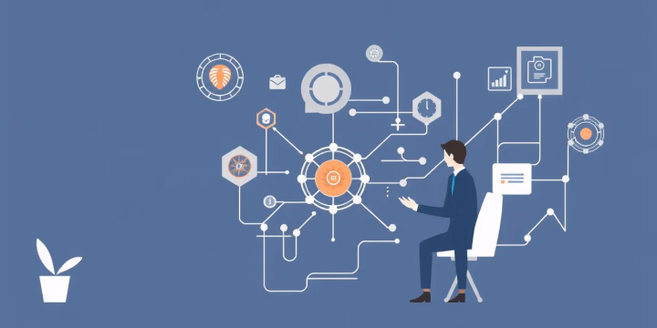 Technische Illustration zur erklärbaren Künstlichen Intelligenz in Unternehmen